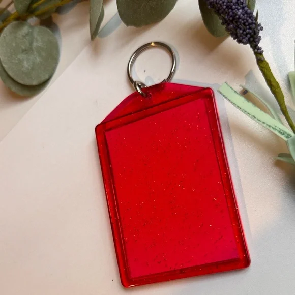 Red Photo Keychain - Picture 2 of 2